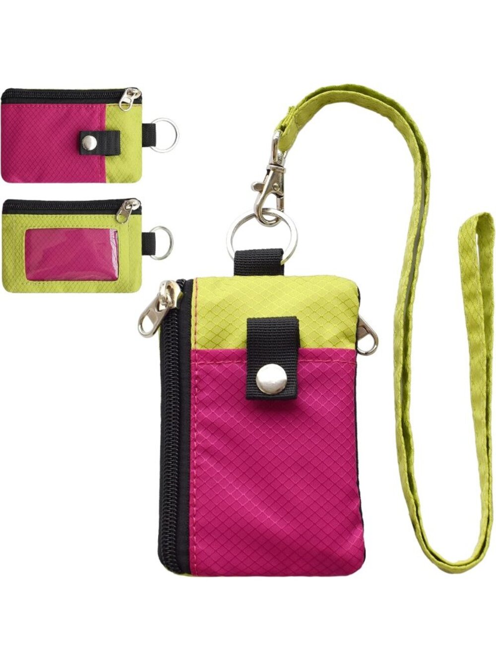 RFID Blocking Minimalist Wallet with ID Window, Water-Resistant Zip Case